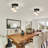 Clear Crystal Semi Flush Mount Ceiling Light - 3-Light Fixture For Kitchen, Foyer, Hallway, Bedroom, And Bathroom-809804594