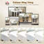 Round Metal Base Dining Table-28723813