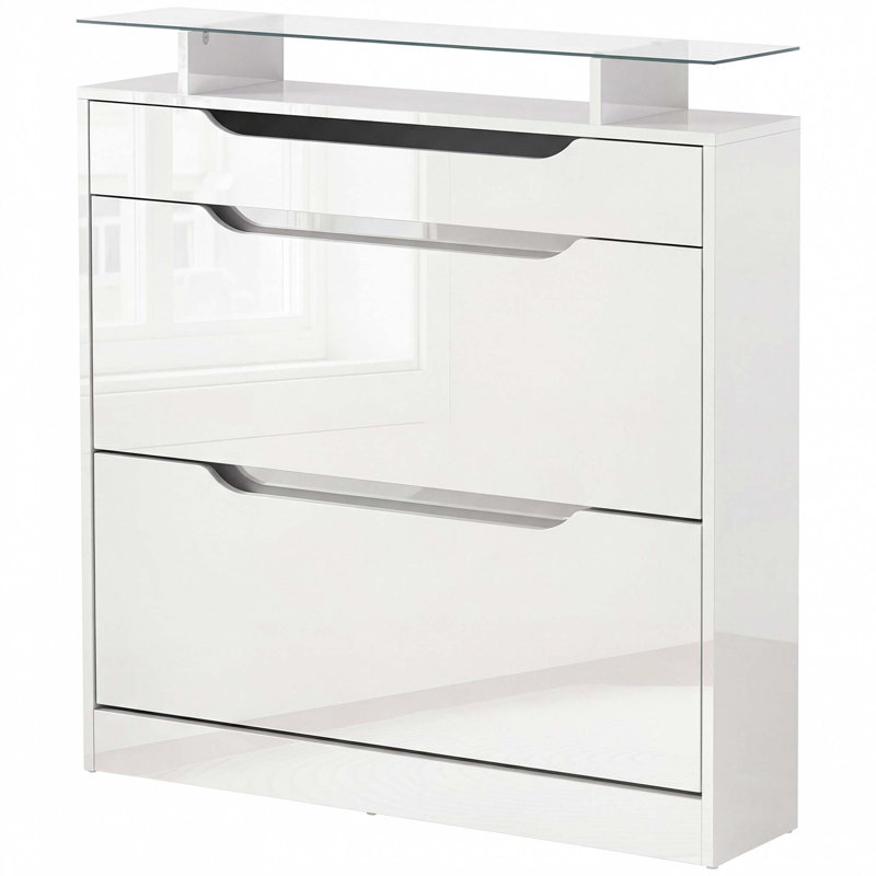 16 Pair Flip Down Shoe Storage