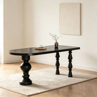 French Retro Semi-Oval Table