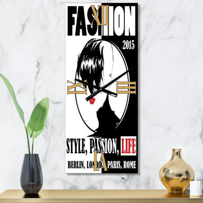 Horloge murale Style Passion Life Fashion Girl III