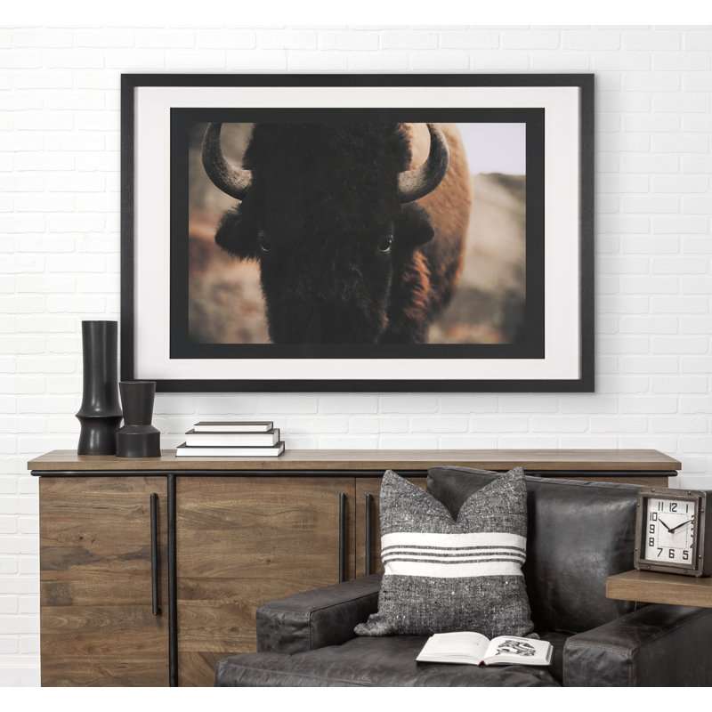 Stare Down by Chad Mackay a Hand Embelished Textured Framed Art Print Matted under Glass