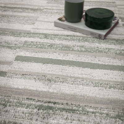 Anandita Stripe Green Area Rug