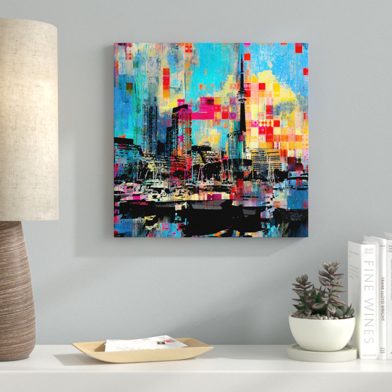 « toronto portuaire 4 », reproduction d’impression sur toile tendue, H 18" x l 18" x P 1"