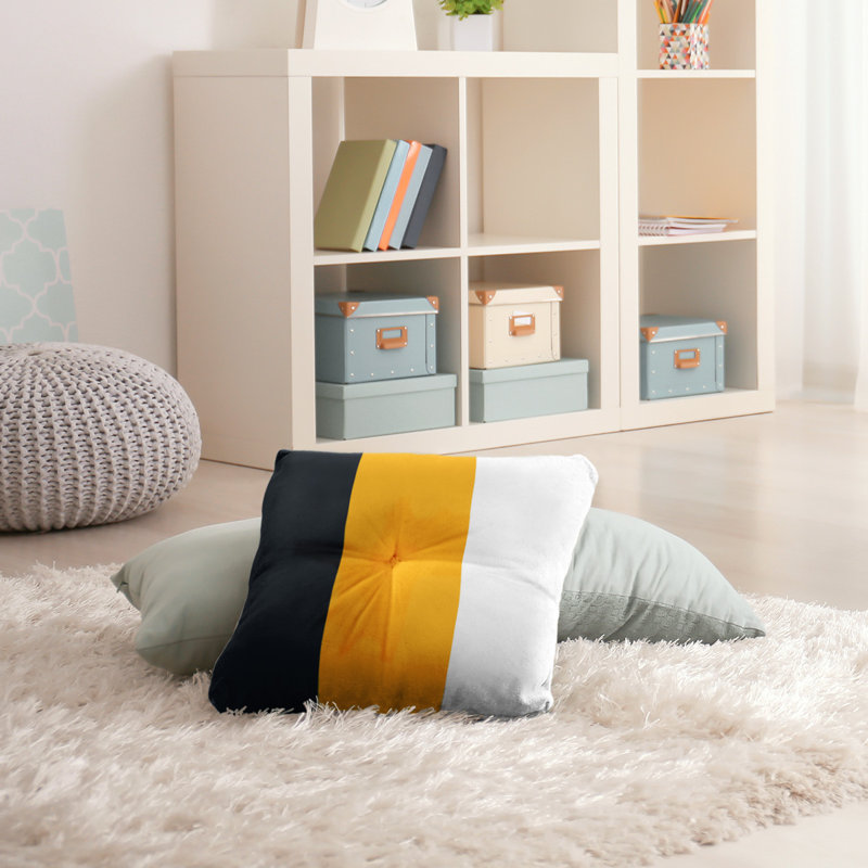 Coussin de sol touffeté, 30 po x 30 po, Doré