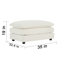 Canapé modulaire en U avec repose-pieds réversible, canapé d'angle convertible 5 places avec 2 repose-pieds, canapé moderne minimaliste et canapé pour le salon, blanc
