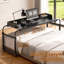 Table de lit sur roulettes, hauteur réglable, style moderne, noir, capacité de poids de 350 lb-126409128-126409129