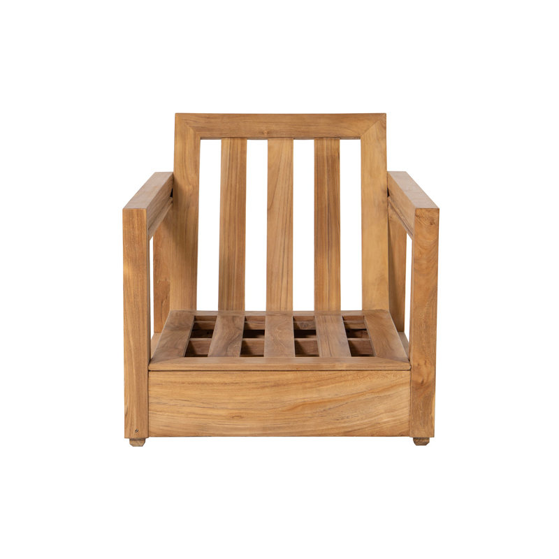 Chatsworth Outdoor Teak Lounge Chair, Natural