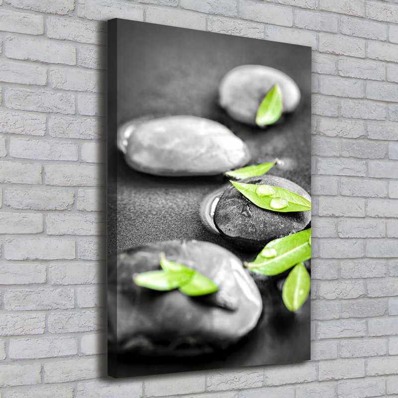 Leaves Of Zen Stones - Wrapped Canvas Print
