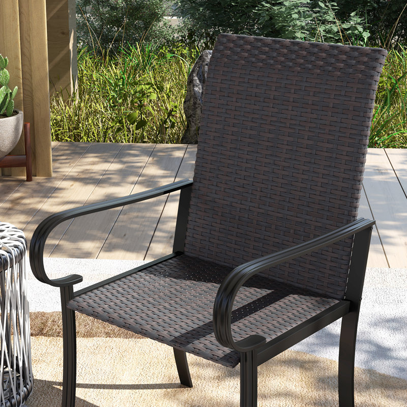 Set Of 2 Dining Chairs With Armrest(Only Dining Chairs), Brown