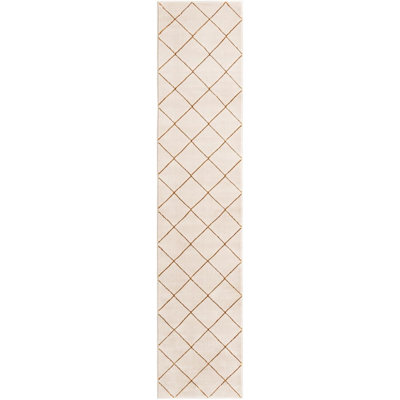 Contemporary Etowah Area Rug White and Gold Color