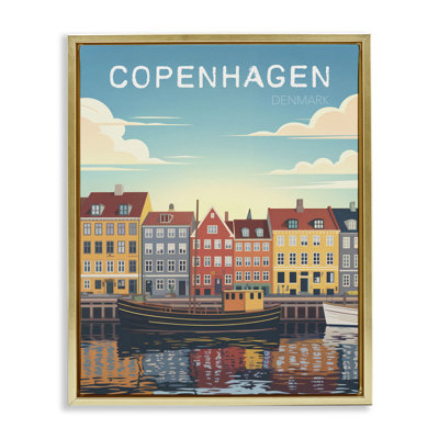 Paysage urbain de Copenhague avec cadre flottant, conçu par Andreas Magnusson