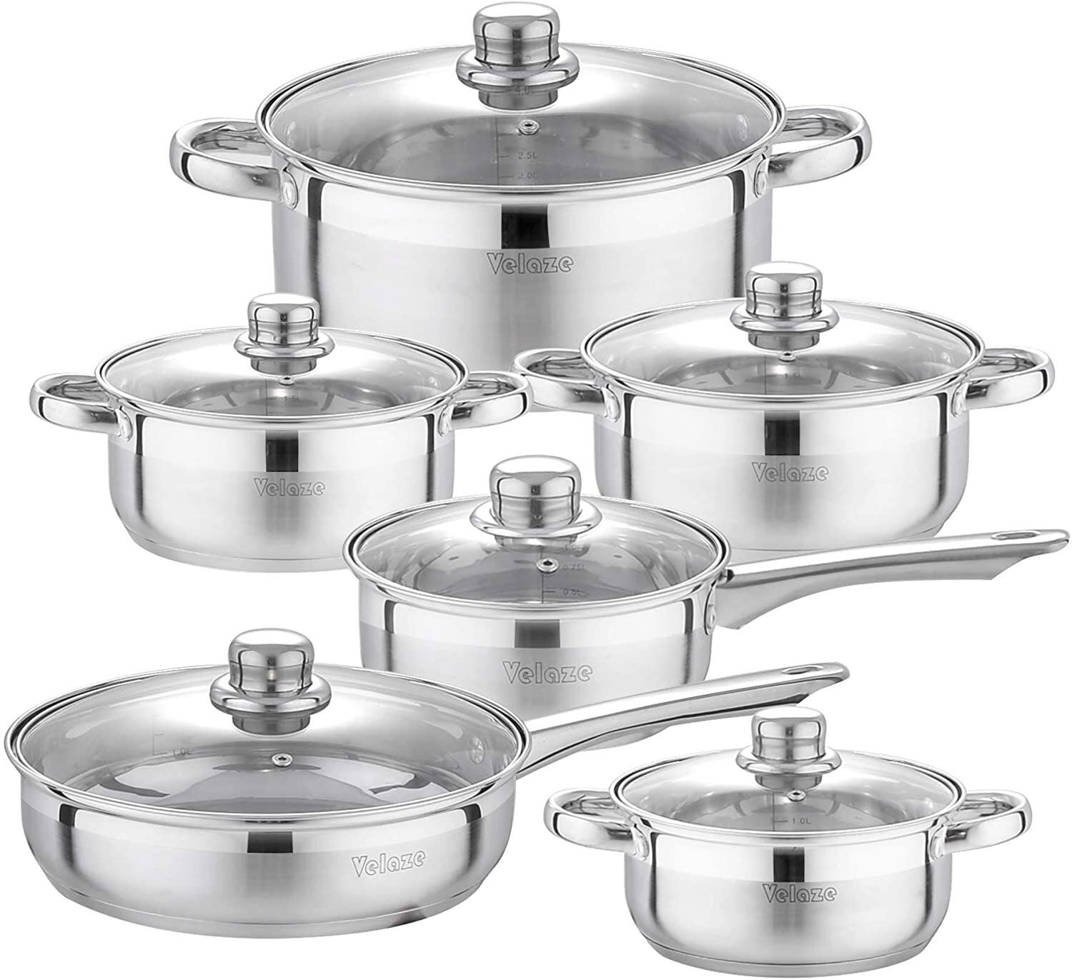 Zwilling Cookware Set Vitality 5 Parts, Stainless Steel, Silver, 48 x 38 x  28 cm