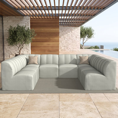 Canapé modulaire d'extérieur en Sunbrella® de 124 po Praia