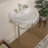 22in Console Sink With Semi-Circular Bowl, Solid Brass Leg Supports, Backsplash, Overflow and Front Towel Bar.-116863419-116863425