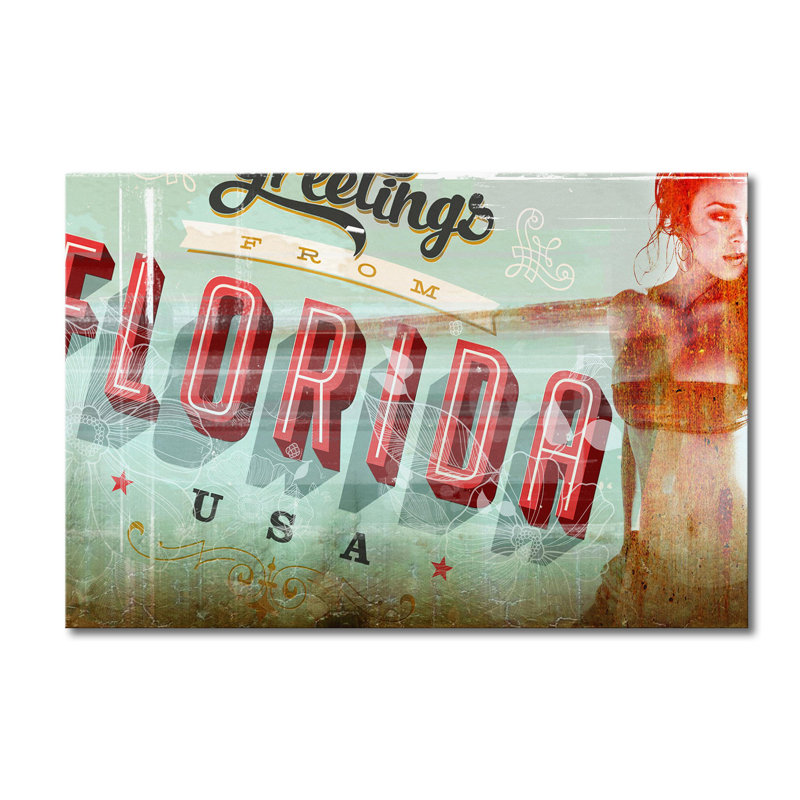 Florida Girl - Wrapped Canvas Print, 80cm H x 120cm W x 2cm D