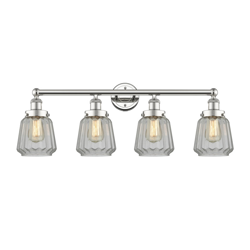 Aretzy 4 - Light Dimmable Vanity Light, Clear, Polished Nickel
