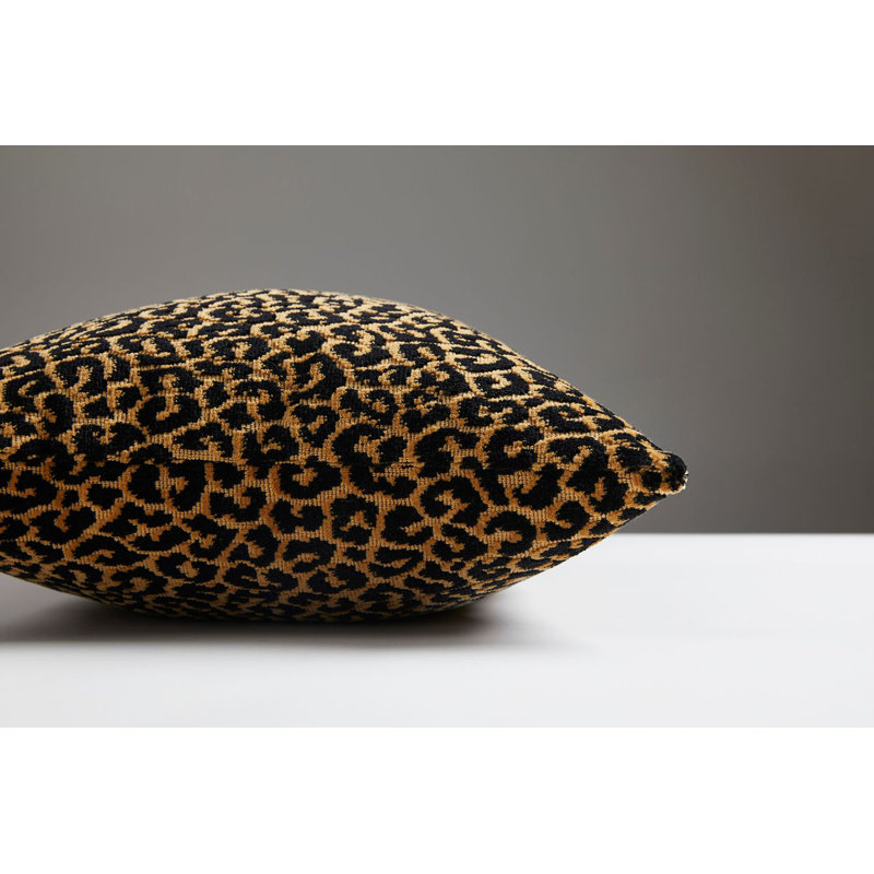 Wild Glamour Lumbar Pillow Cover & Insert, 14"H x 22"W, Rectangular, Ebony