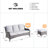 Guillen 3 - Person Patio Conversation Set with Cushions-93762966-93762963