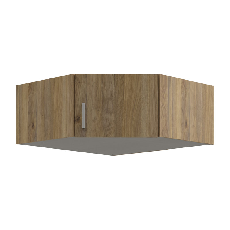 Extension for Corner Wardrobe with 1 Door, Engineered Wood,  89.5cm W x 38.1cm H x 89.4cm D, Mauvella oak