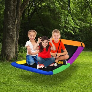 Detachable Swing Sets for Kids Playground Platform Saucer Swing Rope +  1Pair Hook