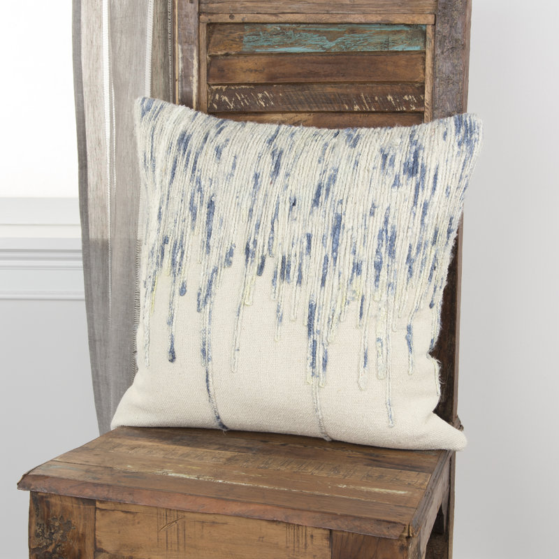 Embroidered Jute / Sisal Throw Pillow
