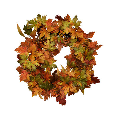 28" Autumn Maple Leaves Wreath 