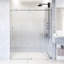 Porte de douche coulissante sans cadre avec verre cannelé 3/8 po l 56-60 po x H 74 po Elan-98714541