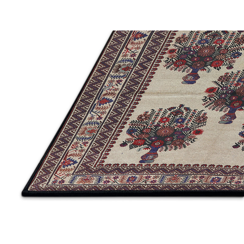 Tapis oriental brun / ivoire, Rectangle 5 pi x 8 pi