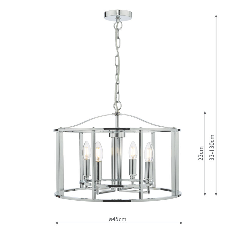 4 - Light Polished Chrome Pendant
