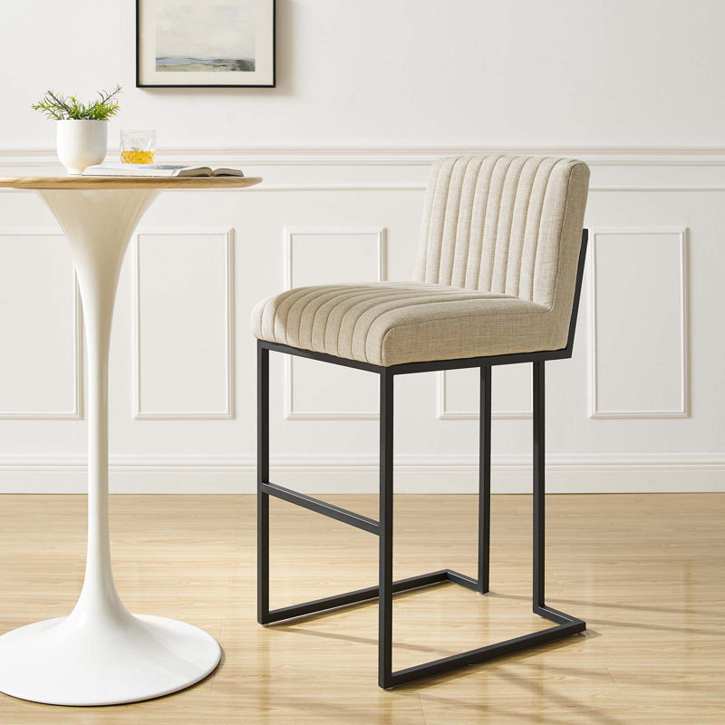 Tabouret de bar Indulge, Tabouret de bar (siège d'une hauteur de 26,5 po), Mélange de polyester beige, 1