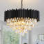 Modern Black Vertical Slat & Crystal Chandelier, E14 Base, 4 Size Options, No Bulb-2103697716-2103697712-2103697708