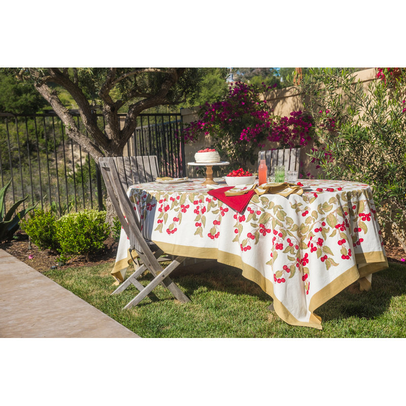 Cherry Tablecloth, 59" W x 86" L