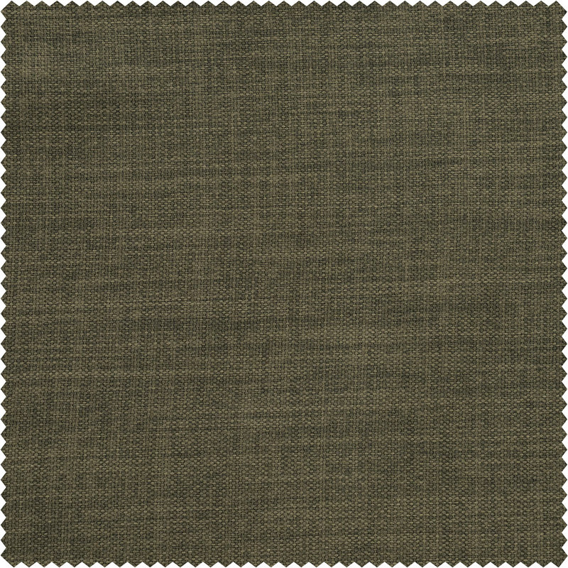 Ottis Faux Linen Room Darkening Curtain Panel, 50" W x 108" L, Khaki Green