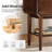 Palig 24"Tall Mid-Century Modern 2-Drawer Solid Wood Veneer with Built-In Charging End Table-1759750050