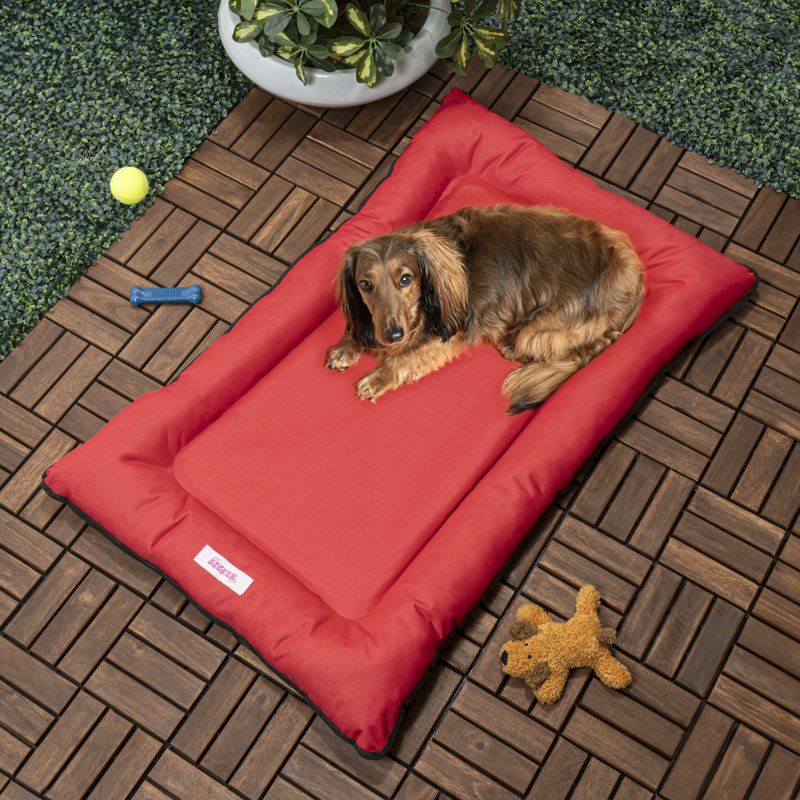 X-Large Red Waterproof Orthopedic Outdoor Memory Foam Dog Bed
