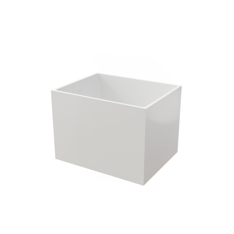 35" Free Standing Soaker Acrylic Bath-Tubs, Rectangular Shape Soaker Hot Tub (White)