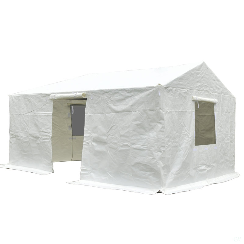 12'X20' Gazebo Cover For Hardtop Gazebos, Outdoor Universal Winter Gazebo Cover With Sidewalls And Mesh Windows, All Season Waterproof Enclosed Gazebo Cover, White