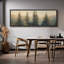 Art de pin vert, peintures murales effet de coups de pinceau, impression numérique sur toile giclée sur toile-111653634-111653636