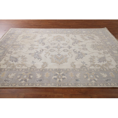 Floral Ivory Oushak Oriental Area Rug 8x10