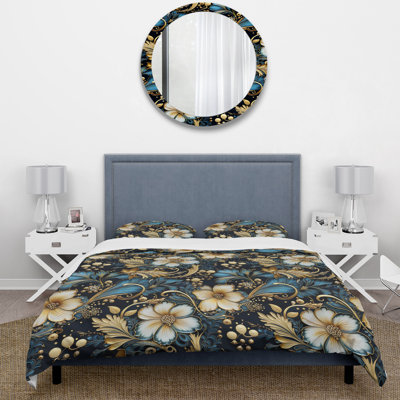 Gilded Splendor Paisley Pattern Paisley Duvet Cover