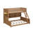 Bunk Bed With Storage, Solid Wood Bunk Bed With Shelves, Color-Changing Lights, Guardrails And Pegboard-182030897