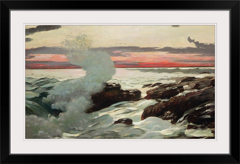 « west point, cou de prout, 1900 » par winslow homer, reproduction d’art, H 20 po x l 27 po x P 1 po, Cadre noir