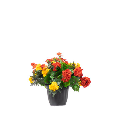 Faux Silk Arrangement in Planter