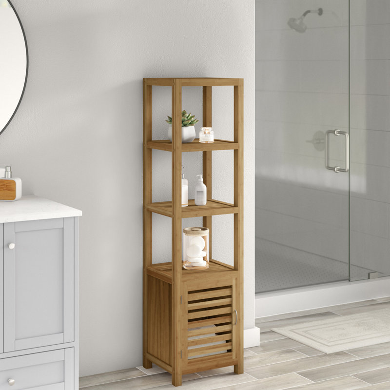 Spa Bamboo Linen Cabinet, Natural