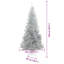 Christmas Tree with LEDs with Stand Silver PET-296323280