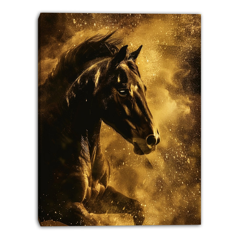 Art mural sur toile Shadow Gold, L 24 po x H 36 po x P 1,5 po