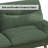 75”Convertible Futon Sofa Bed with Adjustable Backrest and 5-Level Armrests, Corduroy Futon Couch ,Sleeper Sofa Loveseat for Small Spaces, Apartment or Office,Green-108486679-100150248