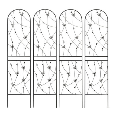Treillis arqué en métal H 87 po x l 20 po (ensemble de 4)