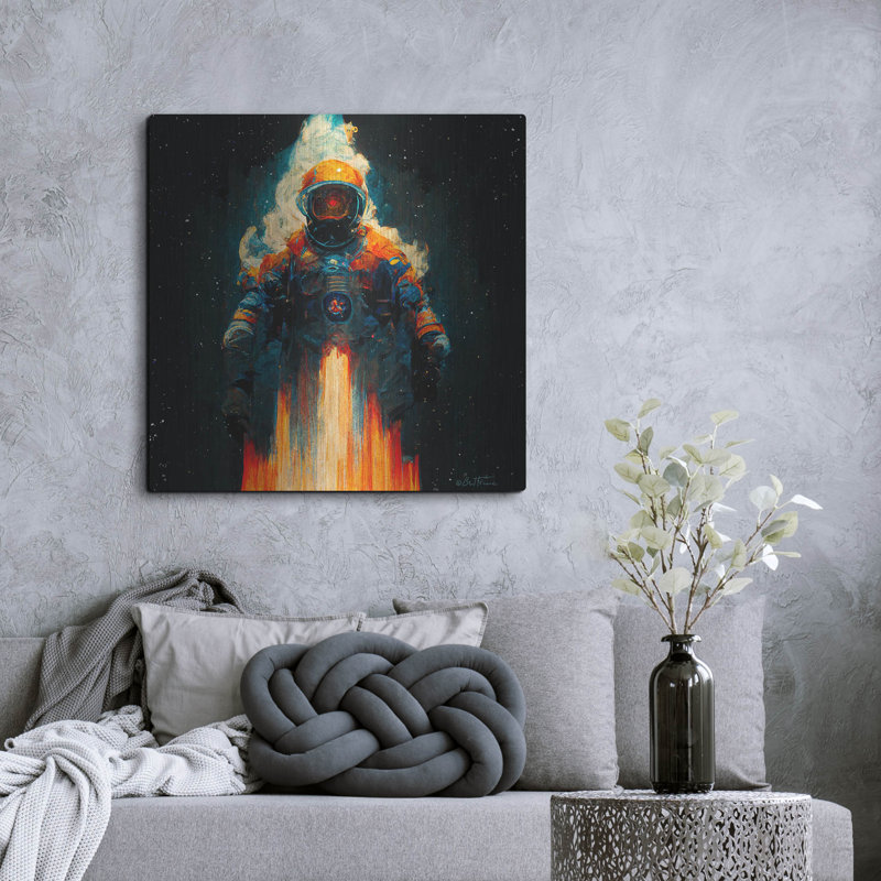 Red Barrel Studio® «The Astro Cruiser» par Ben Heine, art mural en métal, H 36 po x l 36 po
